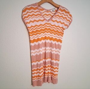 Vintage Forever 21 T Shirt Blouse Semi Sheer Juniors Medium Pink And Orange